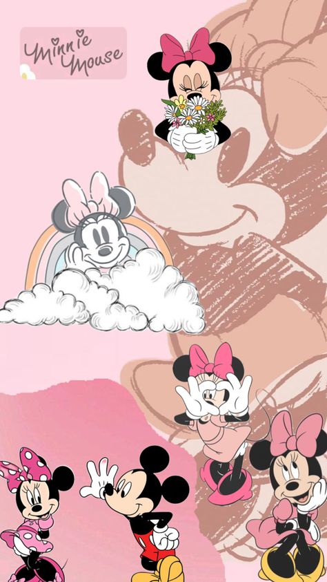 Mickey Mouse And Minnie Mouse Wallpapers, Minnie Mouse Aesthetic, Mouse Aesthetic, Minnie Mouse Wallpaper, Arte Do Mickey Mouse, Mickey Mouse Wallpaper Iphone, Minnie Mouse Baby, Disney Now, Minnie Mouse Images