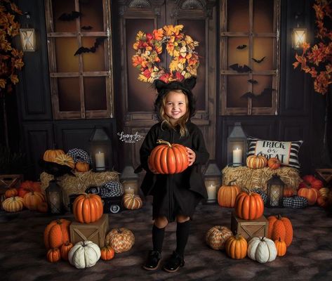 SALE! All fall photo backdrops are 40% off with code: 40FALL at our website. Sale ends 8/29/22 at 11:59pm PST Featured backdrop: Halloween Porch with Dark Cobblestone Floor Photo by @laineylouphotography #halloween #halloweendecor #halloweenparty #halloweenbackdrop #halloweenminis #halloweenprops #backdrops #photogrphybackdrops #photographyprops #newbornphotographers #familyphotographers #cakesmash #sitters #sale #love #heart #hsdbackdrops Halloween Mini Session Studio, Halloween Studio Photoshoot, Dark Cobblestone, Cobblestone Floor, Halloween Photography Backdrop, Backdrop For Pictures, Halloween Gingerbread House, Halloween Mini Session, Fall Backdrops