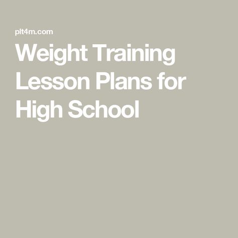 Weight Training Lesson Plans for High School Lesson Plans For High School, Pull Up Machine, Weight Training Routine, Barbell Deadlift, Pe Lessons, Middle School Lesson Plans, Middle School Lessons, Air Squats, Overhead Press