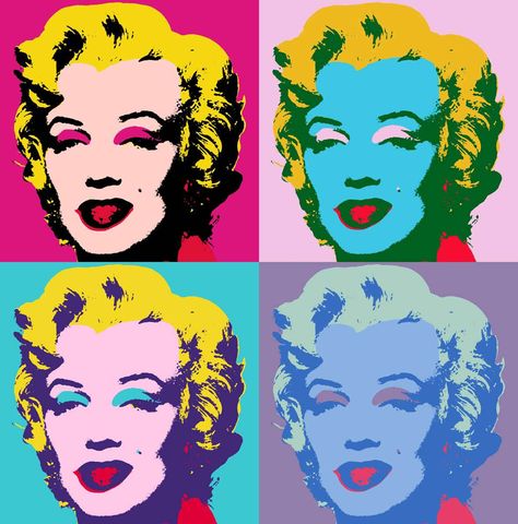 Art History: Pop Art Motifs That Still Influence Modern Design - PIXEL77 Pop Art Marilyn Monroe, Pop Art Andy Warhol, Warhol Paintings, Andy Warhol Marilyn, Pop Art Marilyn, Art Andy Warhol, Images Pop Art, Marilyn Monroe Pop Art, Portraits Pop Art