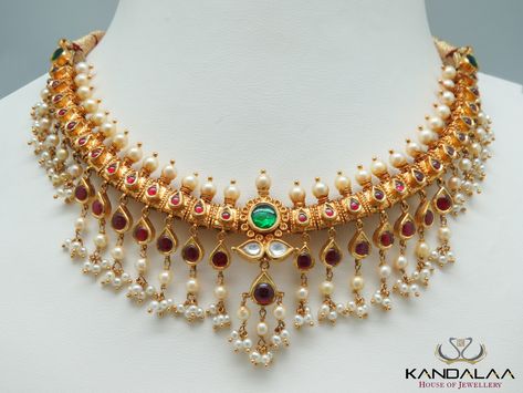 Kandalaa Jewellery, Ruby Chain, Gold Ideas, Minimal Jewellery, Gold Jewelry Outfits, Gold Necklace Indian, Gold Necklace Indian Bridal Jewelry, Fancy Jewellery Designs, Gold Mangalsutra