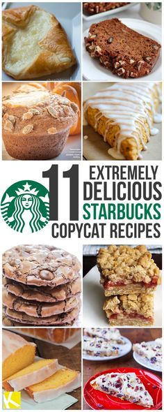 11 Copycat Pastry Recipes from Starbucks Starbucks Pastries, Pumpkin Bread Starbucks Copycat, Starbucks Cookies, Chocolate Croissants, Caramel Rolls, Dessert Oreo, Desserts Keto, Copycat Starbucks, Copycat Starbucks Recipes