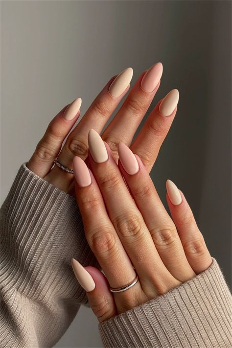 Discover the beauty of simplicity with these chic simple nail ideas featuring neutral plain colors. This effortless style uses soft beige and gentle taupe shades to create a timeless look perfect for any occasion. Embrace the understated elegance that comes with a clean and polished finish. Whether it’s for work or a casual outing, these nails will elevate your style without overwhelming your aesthetic. Try it out! Beige Color Nails Acrylic, Matt Beige Nails, Taupe Nail Designs Classy, Nail Ideas Neutral Classy, Minimalist Nails Beige, Simple Nail Ideas Neutral Colors, Nails Acrylic Simple Classy, Neutral Nails Matte, Matte Beige Nails