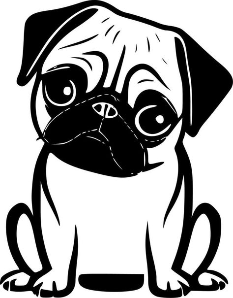 Pug - High Quality Vector Logo - Vector illustration ideal for T-shirt graphic Pug Svg, Pug Illustration, Pug, Vector Logo, Fused Glass, Vector Art, High Quality, Vector Free, Vector Illustration