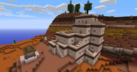 Minecraft Building Designs, Terracotta House, Minecraft P, Minecraft Kingdom, Minecraft Building Guide, Minecraft House Plans, Fantasy World Map, Minecraft Plans, Minecraft Construction