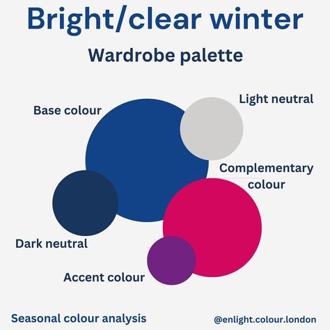 Seasonal Colour Analysis by Maggie T. (@enlight.colour.london) • Instagram photos and videos True Cool Winter, Clear Winter Palette, Seasonal Colour Analysis, Bright Winter Outfits, Cool Winter Color Palette, Deep Winter Palette, Cool Colours, Winter Palette, Clear Winter