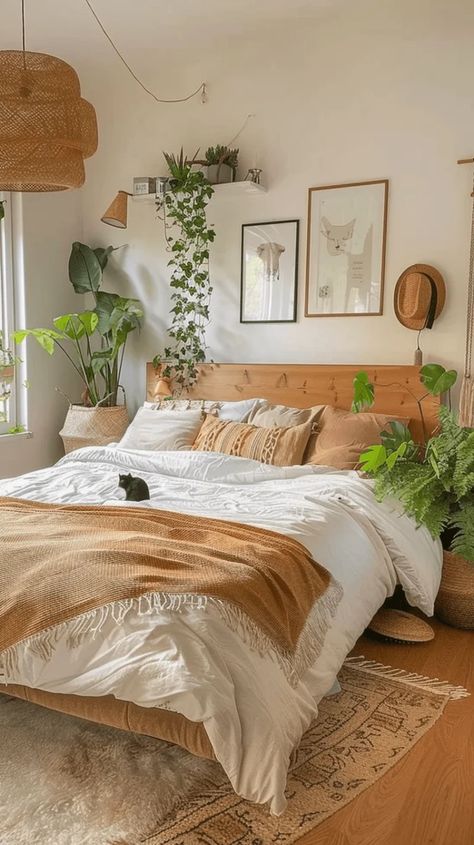 12 clevere Einrichtungsideen für ein kleines Schlafzimmer! Classy Decor, Bedroom Goals, Boho Design, House Room, Decorating Small Spaces, Room Inspiration Bedroom, Little Houses, Cozy Bedroom, New Room