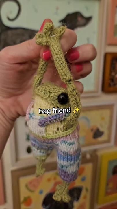 Baggu Crescent Bag, Baggu Crescent, Crescent Bag, Crochet Frog, Knitted Animals, Crochet Clothes Patterns, Embroidery Fashion, Crochet Tutorial, Crochet Clothes