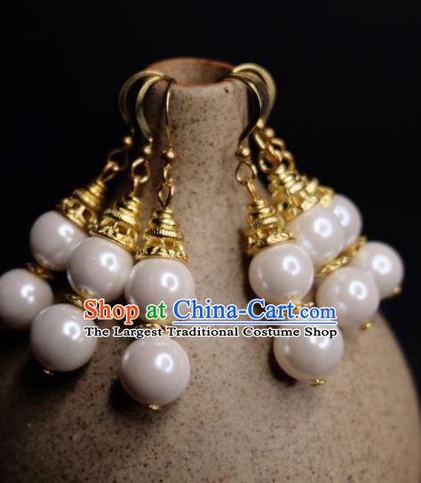 Qing Dynasty Jewelry, Dynasty Jewelry, Qing Dynasty Clothing, Dynasty Clothing, Chinese Accessories, Princess Earrings, Ear Accessories, Chinese Ancient, Antique Jewelry Indian