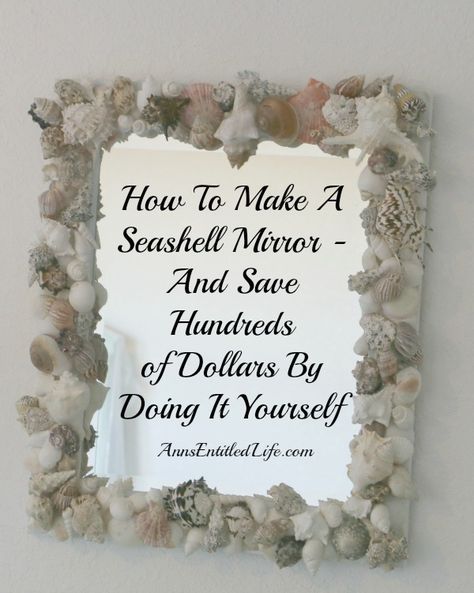 How To Make A Seashell Mirror Seashell Crafts Diy, Shell Mirrors, Shell Projects, Shells Art, Beachy Stuff, Seashell Mirror, Shell Ideas, Mermaid Bathroom, Seashell Projects