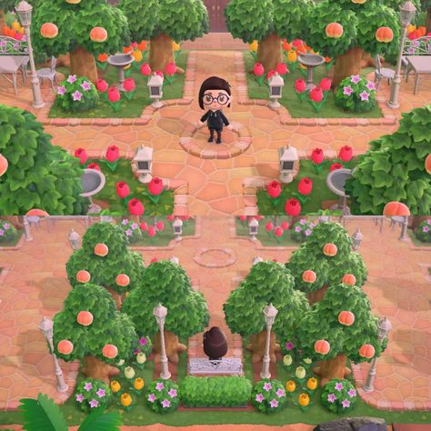 Finally finished my entrance area ~ can't wait until next cherry blossom : AnimalCrossing Ac Ideas, Cozy Games, Animal Crossing 3ds, Animals Crossing, Ac New Leaf, Animal Crossing Guide, Acnh Design, Animal Crossing Wild World, Animal Crossing Qr Codes Clothes