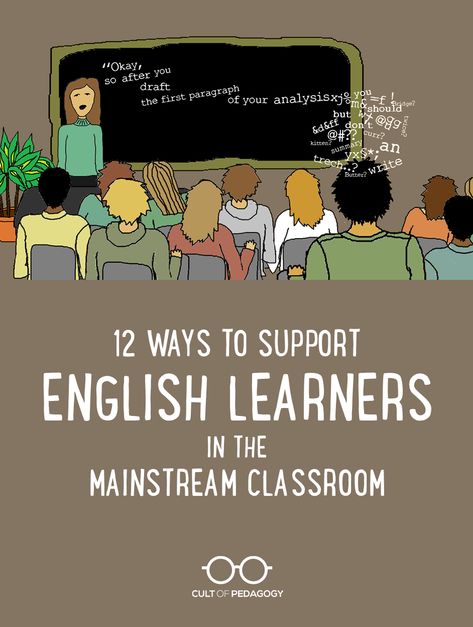 12 Ways to Support English Learners in the Mainstream Classroom | Cult of Pedagogy Esol Classroom, Ell Strategies, Teaching English Language Learners, Cult Of Pedagogy, Esl Teaching Resources, Co Teaching, Ell Students, Esl Classroom, Classroom Strategies