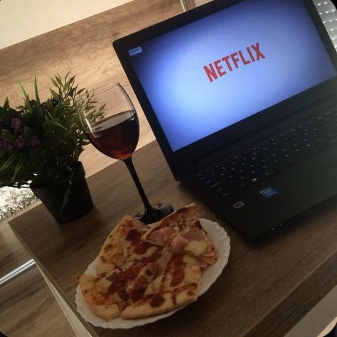 Netflix And Chill Quotes, Wine Movie Night, Netflix Tumblr, Hermit Life, Netflix And Chill Tumblr, Wine Pizza, Pizza And Wine, Wine And Pizza, Chill Quotes