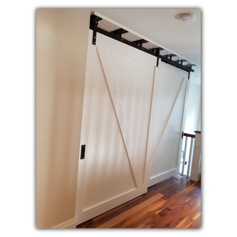 Ceiling Mounted Barn Door, Ceiling Mount Barn Door, Exterior Barn Door Hardware, Cottage Doors, Barn Beam Mantels, Interior Barn Door Hardware, Loft Door, Hanging Barn Doors, Barn Door Hinges