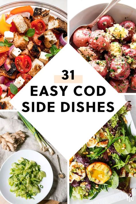 Having Cod for Dinner? Here Are 31 Side Dish Recipes to Try #purewow #recipe #food #side dish #dinner #seafood #fish Cod Dinner, Side Dishes For Fish, Cod Fish Recipes, Fish Dinner Recipes, Cod Recipes, Dinner Side Dishes, Fish Dinner, Best Side Dishes, Recipes To Try