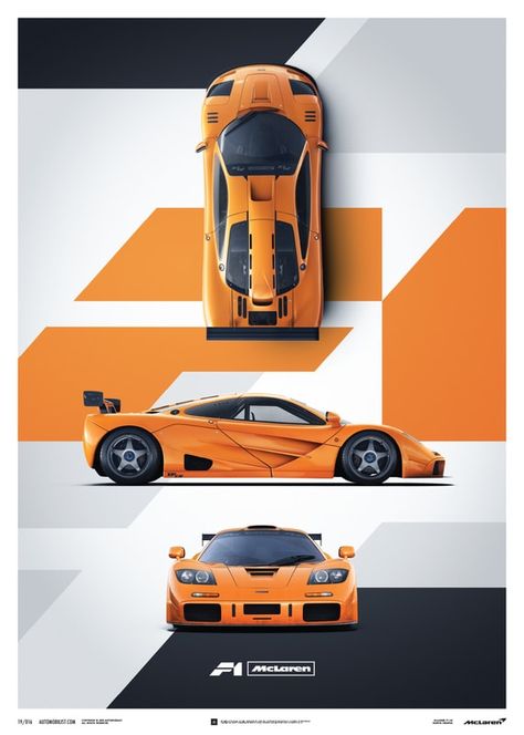 orange posters - Google Search Mclaren Gtr, Mclaren F1 Lm, Ferrari Poster, Mclaren Formula 1, Orange Retro, F1 Poster, Multi Picture, Automotive Artwork, Car Artwork