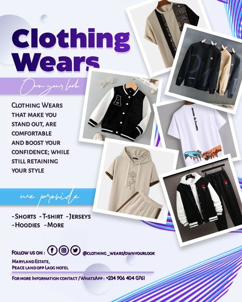 Laog designs A Clothing Store, Pamphlet Design, Clothing Store, T Shirt, How To Wear, Quick Saves, Clothes, Design