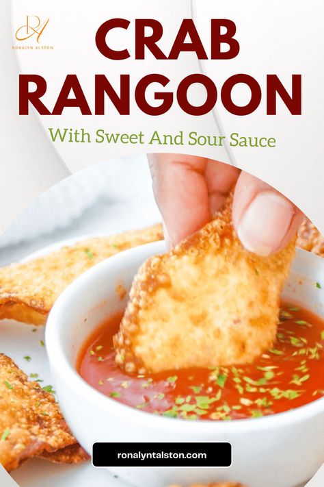 Creamy and delicious crab Rangoon. They are the ultimate game-changer for anyone looking to make a quick yet simple tasty appetizer. This Crab Rangoon can be dipped in sweet and sour sauce or made into wontons or egg rolls. This is a recipe to have on the table at any time of the year!! Egg Roll Sauce, Easy Delicious Appetizers, Rangoon Recipe, Cream Cheese Wontons, Shrimp Fried Rice, Crab Rangoon, Egg Roll Recipes, Sweet And Sour Sauce, Wontons