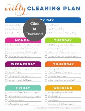 Weekly Cleaning Schedule Printable | TodaysCreativeBlog.net Weekly Cleaning Plan, Weekly Cleaning Schedule Printable, Free Printable Cleaning Schedule, Monthly Cleaning Schedule, Free Printable Cleaning, Spring Cleaning Challenge, Cleaning Schedule Templates, Cleaning Schedules, Free Calendars