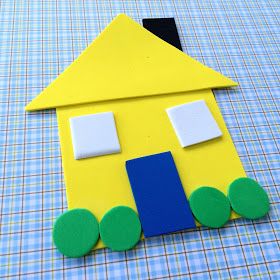 Shape House, Nursery Crafts, House Craft, Shapes Preschool, Shapes For Kids, Craft Craft, Fun House, 5 De Mayo, Shape Crafts