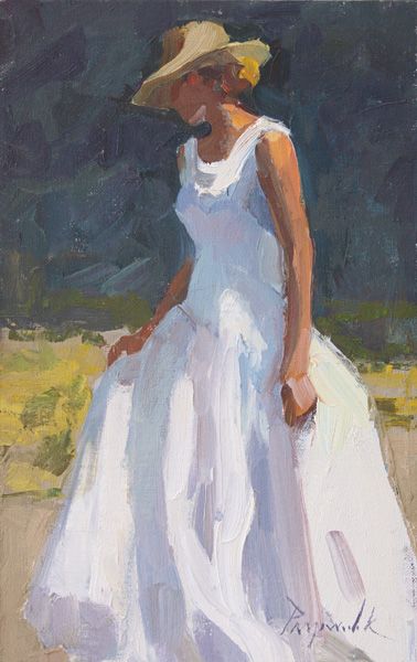 Camille Przewodek, Modern Impressionism, Dress Painting, Painting People, Southwest Art, Long White Dress, Painting Art Projects, Magazine Art, College Art