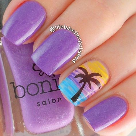 Hawaii Vacation Nails, Fun Vacation Nails The Beach, Mermaid Manicure, Vaca Nails, Beach Nail Art Designs, Beach Themed Nails, Cruise Nails, Beach Nail Art, Unghie Nail Art