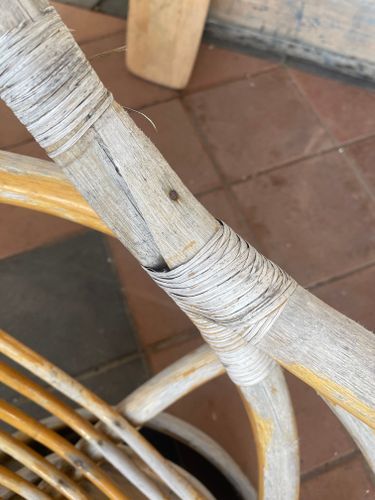 How do you restore cane furniture? | Bunnings Workshop community Restore Rattan Furniture, Cane Furniture Repair, Repair Rattan Patio Furniture, How To Repair Rattan Furniture, Adding Cane To Chair Back, Staining Cane Webbing, Repair Cane Back Chair, Ratan Furniture, Cane Furniture