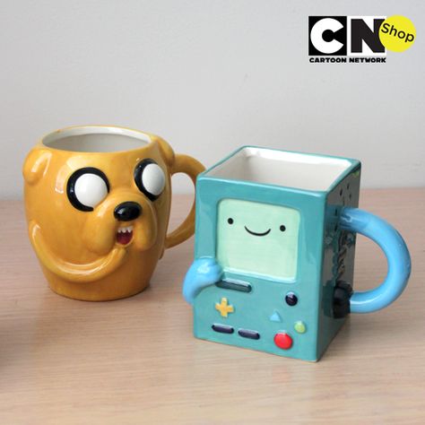 Adventure Time Mugs Pottery Painting Ideas For Guys, Adventure Time Clay Ideas, Adventure Time Pottery, Adventure Time Clay Art, Adventure Time Ceramics, Diy Clay Mug, Adventure Time Decor, Clay Adventure Time, Adventure Time Clay