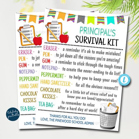 This Digital Prints item by TidyLadyPrintables has 109 favorites from Etsy shoppers. Ships from United States. Listed on 24 Aug, 2023 Survival Kit For Principals, Principle Appreciation Gifts, Assistant Principal Appreciation Gifts From Students, Administration Appreciation Gifts, Principal Day Appreciation, Principal Survival Kit Cute Ideas, Gifts For Principals From Students, Principal Appreciation Month, Gifts For Principals From Teacher