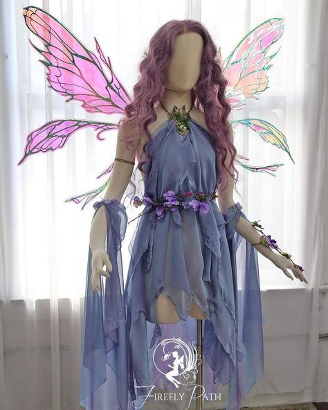 Kostum Peri, Fae Costume, Forest Fairy Costume, Fairy Costume Women, Firefly Path, Fairy Costume Diy, Lilac Fairy, Fairy Gown, Ren Faire Outfits