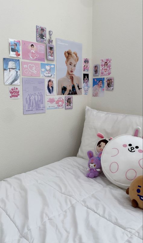 Kpop wall collage, Kpop room, kpop room decor, Kpop aesthetic, Korean aesthetic, line friends, plushies, room tour, room aesthetic, room makeover, room, Kpop collage, wall collage, sanrio, sanrio wall collage, stayc wall collage, stayc, sumin, sieun, taehyung, bts wall collage, beomgyu, soobin, yeonjun, Taehyun, huening kai, txt wall collage, tomorrow x together, tomorrow x together wall collage, j, twice, jihyo, top loader deco, deco, Korean deco, sticker deco, pastel room Cute Wall Collages For Bedroom, Korean Wall Collage, K Pop Wall Collage, Kpop Framed Poster, Danish Pastel Kpop Room, Kpop Photo Wall Ideas, Cute Kpop Bedroom, Kpop Wall Bedroom, Pink Kpop Room Ideas