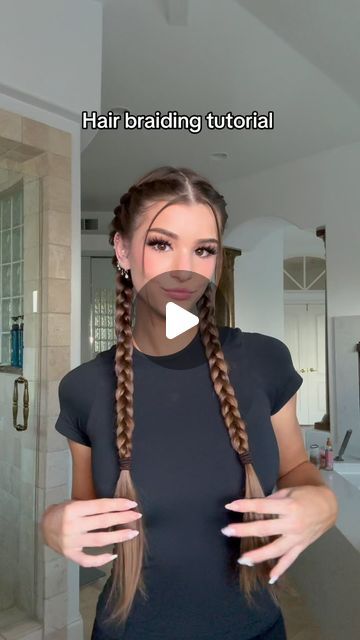 Brooke Monk on Instagram: "Braid tutorial featuring my fave @k18hair products! K18 is on sale rn for the @sephora BI event (through 11/11) so now’s the perfect time to stock up 💜 #K18partner #K18results" Brooke Monk Hair Tutorial, Brooke Monk Hair, How To Make Braids, Kids Short Haircuts, How To French Braid, Black Women Hair Color, Classic Mens Hairstyles, Two French Braids, Brooke Monk