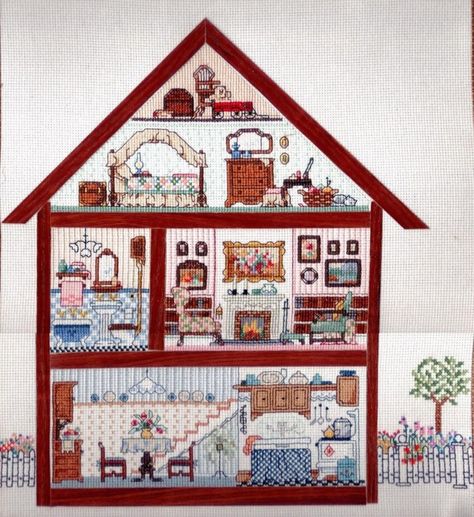 Cross Stitch Doll, Sheep Cross Stitch, Stitch Doll, Cross Stitch Freebies, House Illustration, Hand Embroidery Projects, Mini Cross Stitch, Holly Hobbie, Cross Stitch Charts