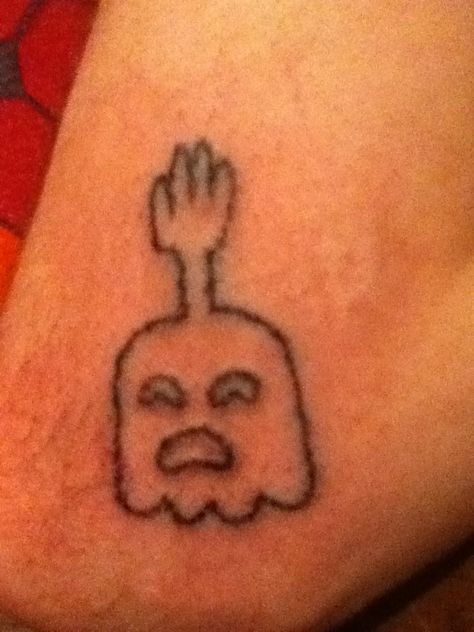 HI FIVE GHOST!!!!!! #regularshow Cool Stick N Poke Tattoos, Cool Stick And Pokes, Stick And Poke Ghost, Regular Show Tattoo Ideas, Goth Stick And Poke Tattoo, Hi Five Ghost, Small Silly Tattoos, Regular Show Tattoo, Stick N Poke Tattoos