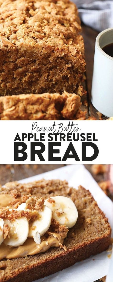 Apple Peanut Butter Recipes, Apple Peanut Butter Muffins, Coconut Flour Apple Bread, Savory Breakfast Bread, Fall Bread, Canteen Food, Peanut Butter Apple, Acv Drink, Healthy Breads