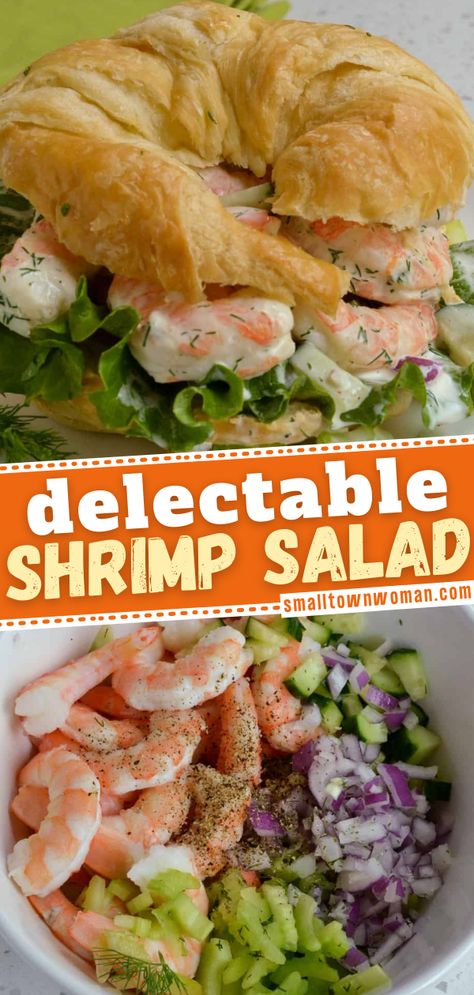 Shrimp Salad Shrimp Salad Sandwich, Crispy Vegetables, Bacon Wrapped Shrimp, Shrimp Salad Recipes, Easy Salad, Garden Vegetables, Seafood Salad, Shrimp Dishes, Vegetable Side