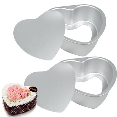 FRIGIIRE-Heart-Cake-Removable-Bottom Dinosaur Cake Pan, Cake Release, Heart Cake Pan, Heart Shaped Cake Pan, Heart Baking, 3d Birthday Cake, Tube Cake Pan, Cat Themed Birthday Party, Shaped Cakes