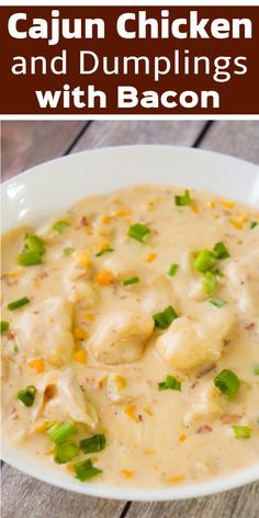 Cajun Hamburger Meat Recipes, Creole Slow Cooker Recipes, Cajun Chicken And Dumplings, Cajun Soup Recipes, Cajun Chicken Soup, Easy Cajun Recipes, Cajun Food Recipes, Recipes With Corn, Creamy Chicken And Dumplings