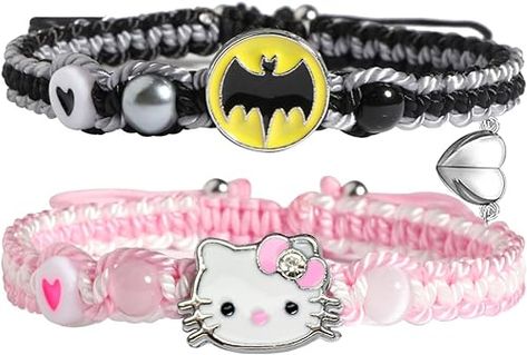 Kitty Spider Friendship Bracelet For Couples Best Friend Bff Family, Matching Heart Couples Bracelet Birthday Valentines Day Gifts To Daughter Sister Bestie Son Soulmate Friend Hello Kitty Matching Bracelets, Soulmate Friends, Long Distance Relationship Bracelets, Long Distance Bracelets, Bracelet For Couples, Relationship Bracelets, Distance Bracelets, Best Friend Bracelets, Couples Bracelet