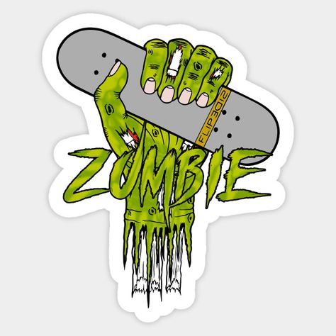 Zombie Hand SKT - Zombie - Sticker | TeePublic    - #skate #skateboard #skatelife #skatepark #skater #skateeverydamnday #skateordie #skateboardingisfun #skateboards #skateshop #skateboarder #skategram #skaters #skates #skatephotoaday #skateallday #skatewear #skaterboy #skateday #skateforlife #skateart #skatemalaysia #skateshoes #skateforfun #skateboardingisnotacrime #skateboarders #skatebording #skaterowned #skatemaloley #skatesubmit #skategirl #skateaesthetic Skater Stickers Printable, Skater Board, Skater Stickers, Stickers For Skateboards, Skate Board Stickers, Summoning Demons, Zombie Skateboard, Zombie Stickers, Sticker Skateboard