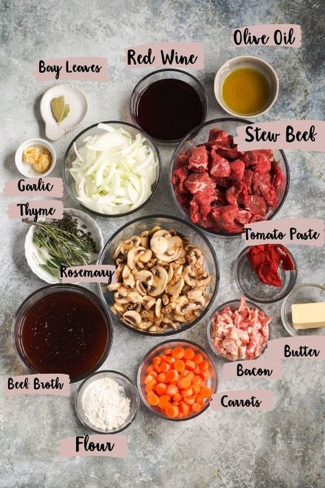 Instant Pot Beef Bourguignon - The Foreign Fork Stew Beef Recipes Instant Pot, Beef Bourguignon Instant Pot, Instapot Beef Stew, Instant Pot Stew Recipe, Instant Pot Beef Bourguignon, Beef Stew Instant Pot, Bourguignon Beef, Bacon Carrots, Instant Pot Lunch