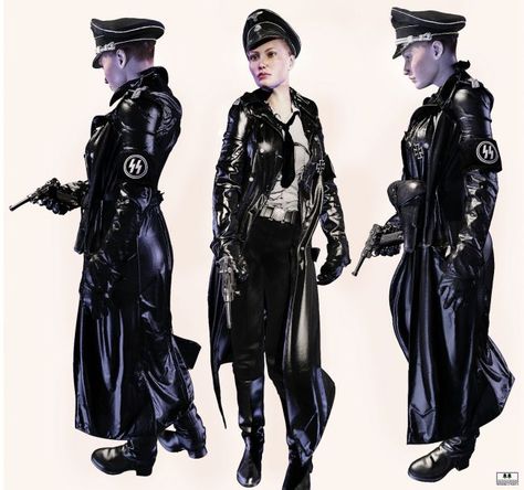 Ss Uniform Officer, Ss Uniform, Black Uniform, Uniform Costume, Daz Studio, Military Outfit, Chic Outfits, Soldier, Models