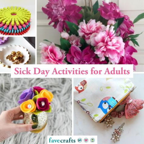 Wondering what to do when you're sick and bored at home? Discover great crafts to do in bed. These sick day activities for adults will pass the time! Sick Day Activities, Day Activities For Adults, Senior Citizen Activities, Bored At Home, Sick Day, Popular Crafts, Crafts For Seniors, Activities For Adults, Body Balance