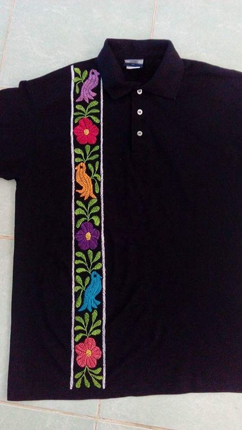 Mexican Fathers Day, Mexican Shirt, Mexican Shirts, Embroidery Shirt, Simple Pakistani Dresses, Button Up Shirt Mens, Black Formal, Painted Clothes, Russian Fashion