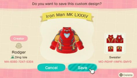 Animal Crossing New Horizons: clothing codes inspired by Disney, Marvel and Star Wars Acnh Marvel Design, Acnh Marvel, Marvel And Star Wars, Nintendo Switch Animal Crossing, Clothing Codes, Clothes Codes, Cozy Games, Marvel Fanart, Acnh Clothes