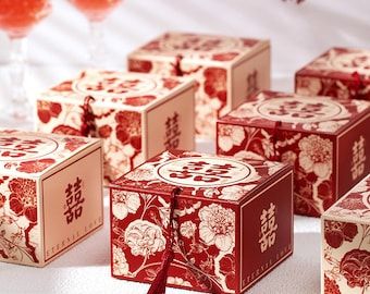 Chinese Wedding Bouquet, Cny Illustration, Chinese Wedding Favors, Chinese Packaging, Modern Chinese Wedding, Double Happiness Wedding, Wedding Chinese, Double Happiness Symbol, Asian Inspired Wedding