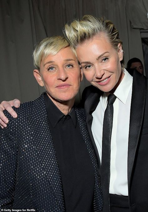 Victims: There is no evidence that Ellen or Portia had anything to do with the robbery... Ellen Degeneres And Portia, Ellen And Portia, Ally Mcbeal, Portia De Rossi, Moving To Australia, Women Ties, Inside Job, Ellen Degeneres, Celebrity Couples