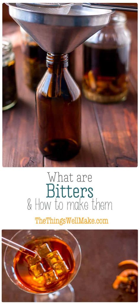 Whether meant for better digestion or making cocktails, bitters have numerous health benefits. Learn more about what are bitters and how to make them yourself. #bitters #cocktails Black Walnut Bitters Recipe, Home Made Bitters, Digestive Bitters Benefits, Make Your Own Bitters, What Are Bitters, Mocktail With Bitters, Diy Bitters Recipes, Pecan Bitters Recipe, Homemade Bitters For Old Fashioned