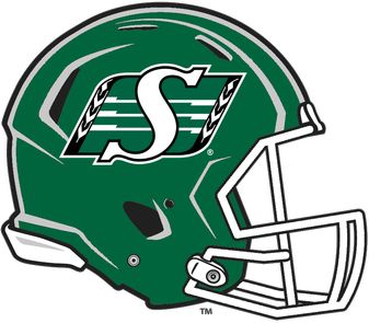 Saskatchewan Roughriders Cfl Football, Nfl Helmets, Saskatchewan Roughriders, Canadian Football League, Canadian Football, Fish Silhouette, Helmet Logo, Nfl Photos, Football Cheerleaders