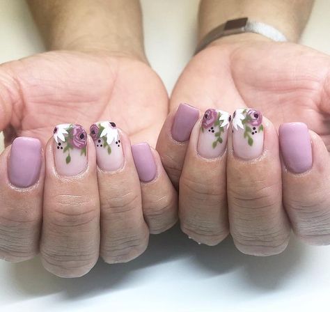 May Flowers Nails, Wild Flower Nails, Pink And Gold Nails, Flowers Nails, Quick Nail Art, May Nails, Floral Nail Designs, Nails Only, Dream Nails